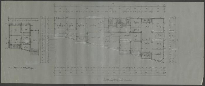 A Plan for the Second and Third Floors Area of a Commercial Housing, Halhul, 2 December 1989 