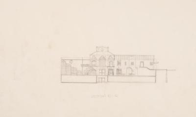 A Draft of the Section (D-D) of a Building, the 1970s and 1980s 