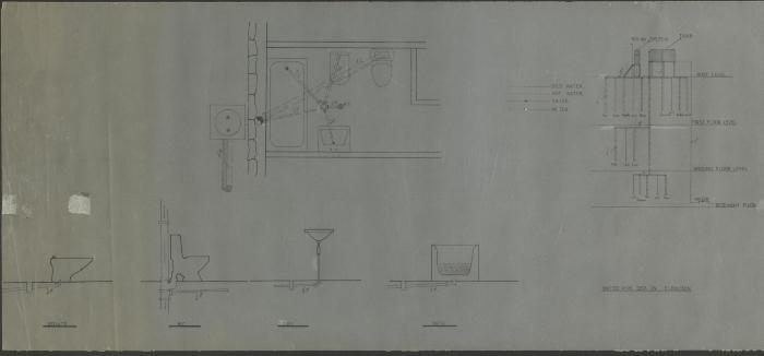 The Plan for the Gym Building's Water Network, Jericho, the 1980s 