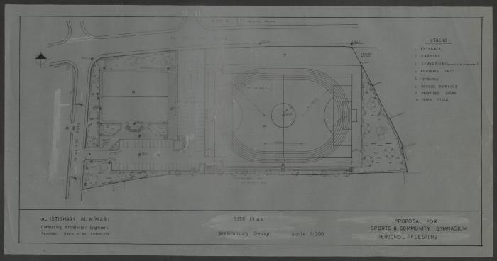 The Site Plan for the Gym, Jericho, the 1980s 
