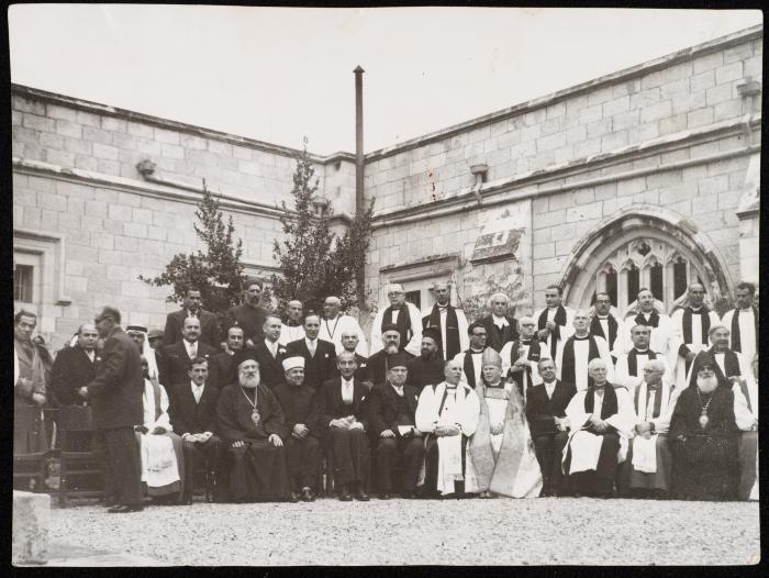 Sa'd Edin al-Alami with Christian Religious Figures, Jerusalem, the 1970s