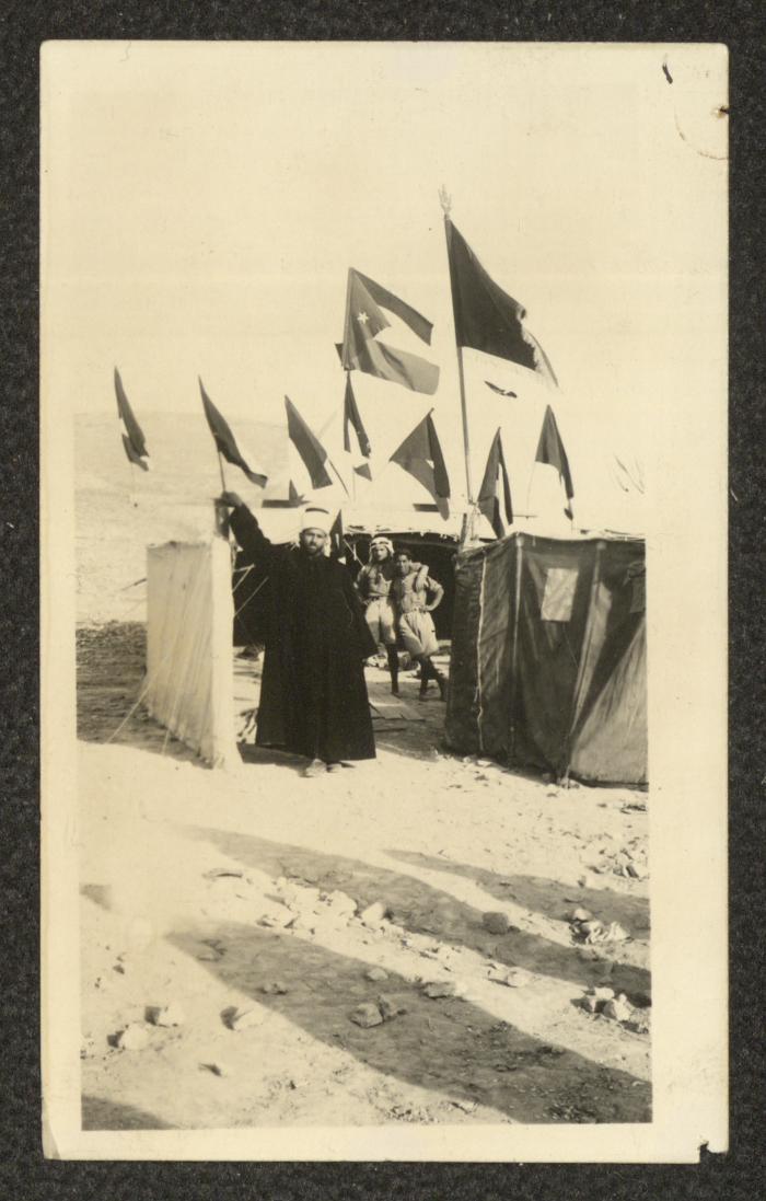 Sa'd Edin al-Alami with the Scouts Team of the Islamic Industrial Orphanage School in An-Nabi Musa, 1936