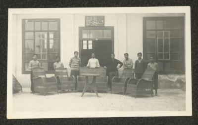 Students from the Islamic Industrial Orphanage School in Jerusalem, the 1930s