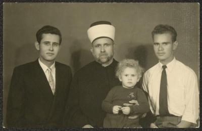 سعد الدين العلمي وأبنائه في القدس، خمسينيات القرن العشرين