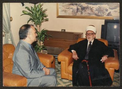 سعد الدين العلمي مع حسن بن طلال في القدس، ثمانينيات القرن العشرين