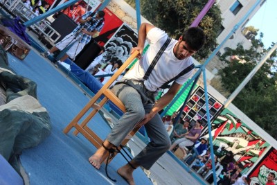 مشاركة مدرسة سيرك فلسطين في مهرجان في رام الله