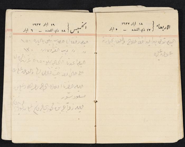 مذكرات عبدالرحمن الحاج إبراهيم، طولكرم، 1927