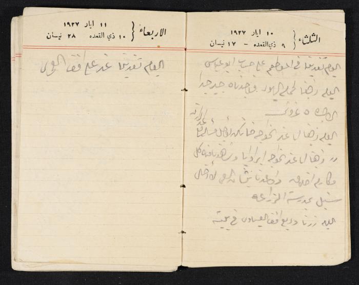 مذكرات عبدالرحمن الحاج إبراهيم، طولكرم، 1927