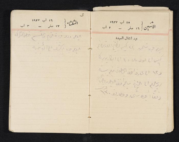 مذكرات عبدالرحمن الحاج إبراهيم، طولكرم، 1927