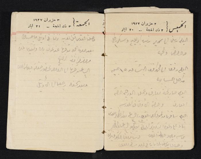 مذكرات عبدالرحمن الحاج إبراهيم، طولكرم، 1927