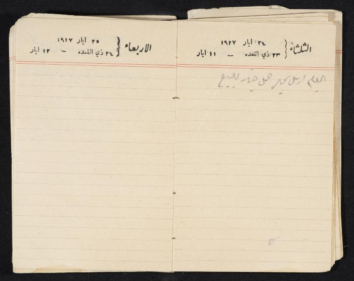 مذكرات عبدالرحمن الحاج إبراهيم، طولكرم، 1927
