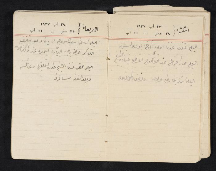 مذكرات عبدالرحمن الحاج إبراهيم، طولكرم، 1927