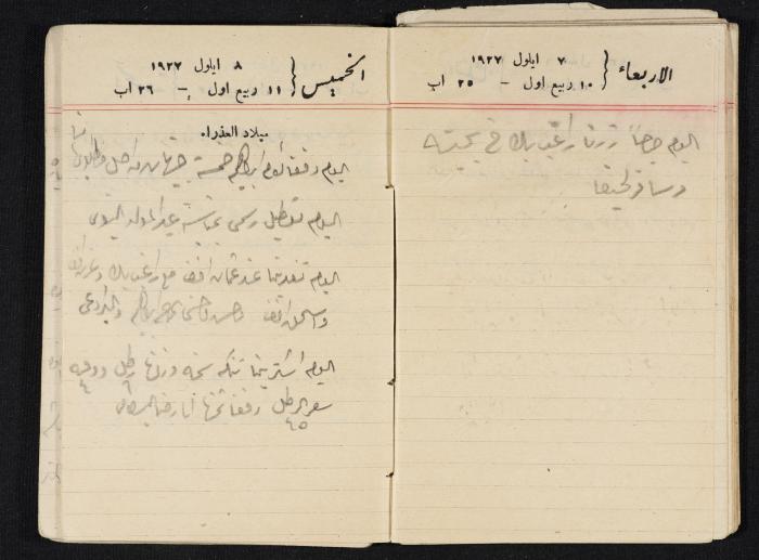 مذكرات عبدالرحمن الحاج إبراهيم، طولكرم، 1927