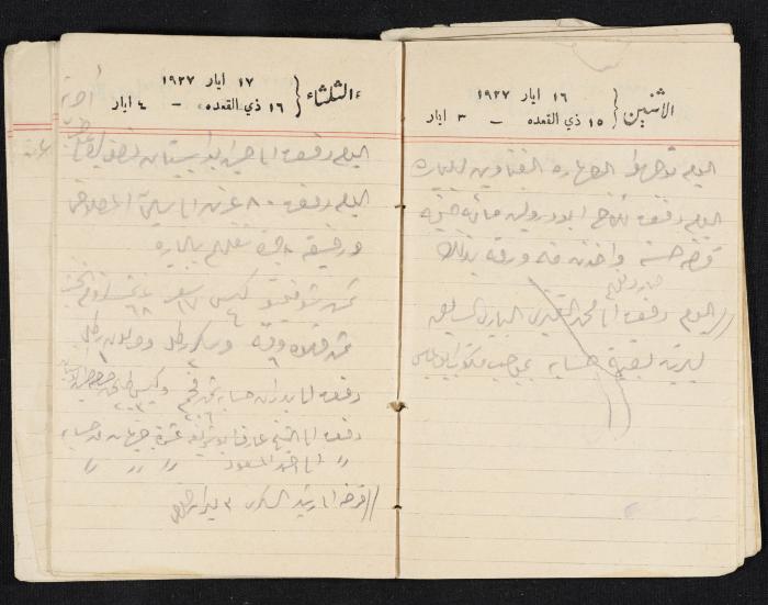 مذكرات عبدالرحمن الحاج إبراهيم، طولكرم، 1927