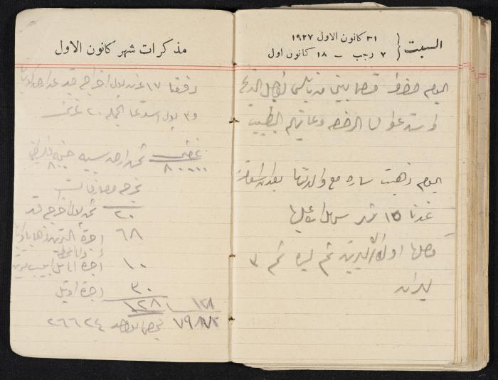 مذكرات عبدالرحمن الحاج إبراهيم، طولكرم، 1927