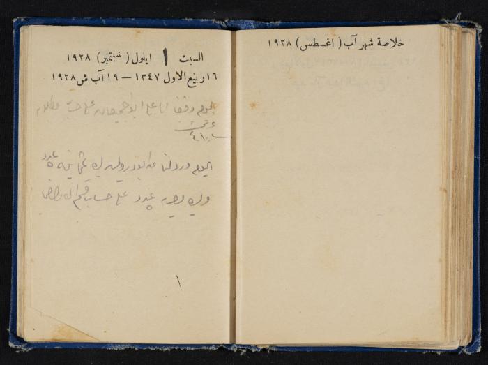 Abdel-Rahman al-Haj Ibrahim Diaries, Tulkarm, 1928