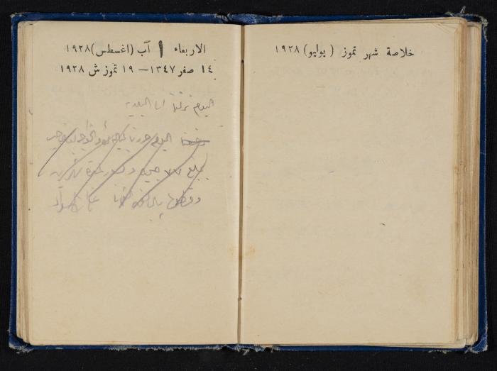 Abdel-Rahman al-Haj Ibrahim Diaries, Tulkarm, 1928