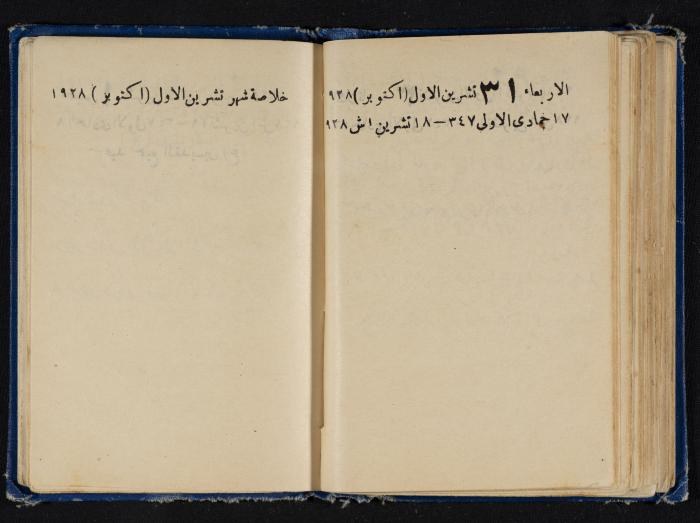 Abdel-Rahman al-Haj Ibrahim Diaries, Tulkarm, 1928