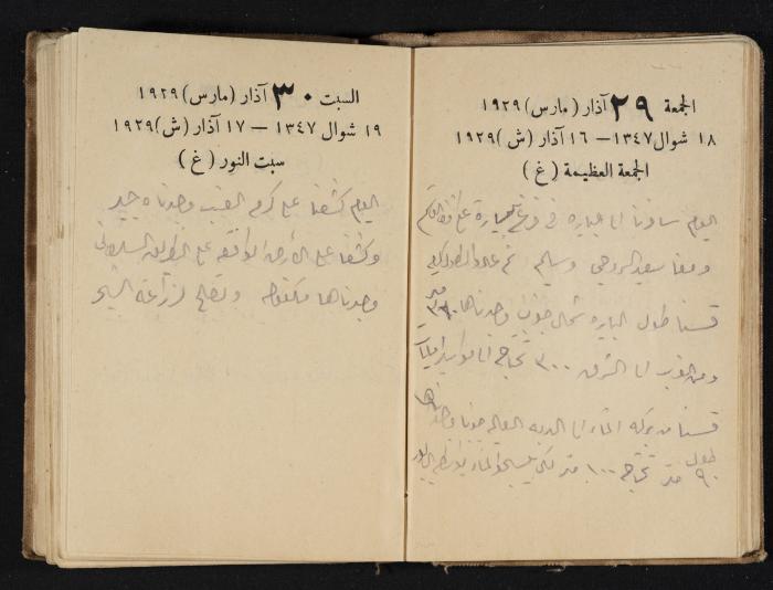 Abdel-Rahman al-Haj Ibrahim Diaries, Tulkarm, 1929