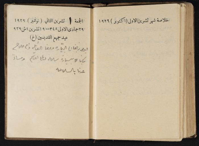 Abdel-Rahman al-Haj Ibrahim Diaries, Tulkarm, 1929