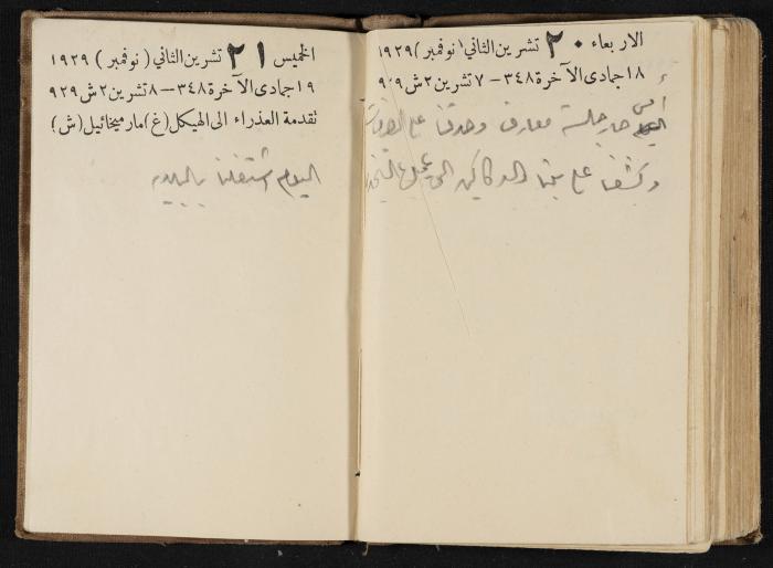 Abdel-Rahman al-Haj Ibrahim Diaries, Tulkarm, 1929