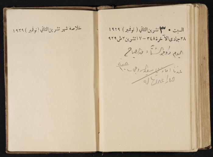Abdel-Rahman al-Haj Ibrahim Diaries, Tulkarm, 1929