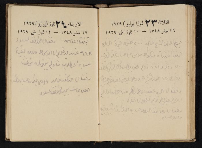 Abdel-Rahman al-Haj Ibrahim Diaries, Tulkarm, 1929
