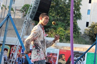 مشاركة مدرسة سيرك فلسطين في مهرجان في رام الله