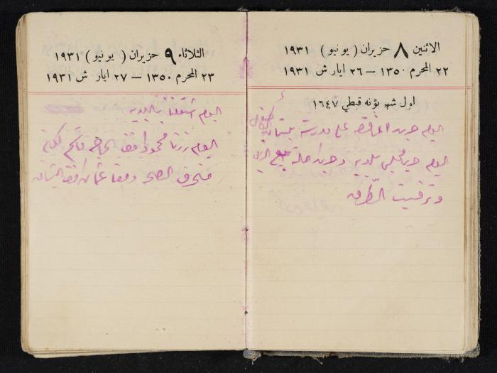 مذكرات عبدالرحمن الحاج إبراهيم، طولكرم، 1931