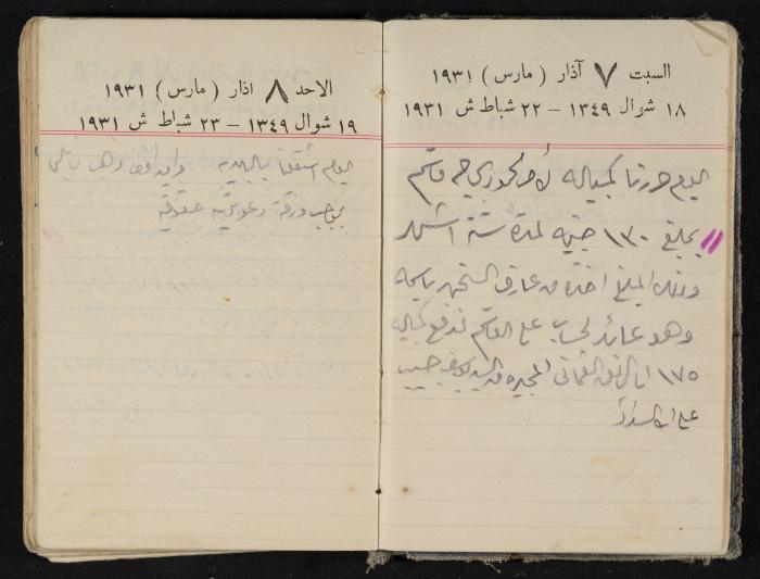 مذكرات عبدالرحمن الحاج إبراهيم، طولكرم، 1931