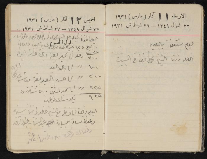 مذكرات عبدالرحمن الحاج إبراهيم، طولكرم، 1931