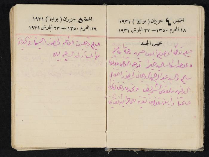 مذكرات عبدالرحمن الحاج إبراهيم، طولكرم، 1931
