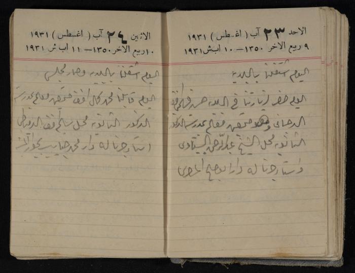 مذكرات عبدالرحمن الحاج إبراهيم، طولكرم، 1931