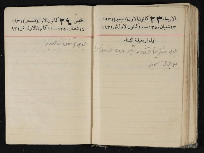 مذكرات عبدالرحمن الحاج إبراهيم، طولكرم، 1931