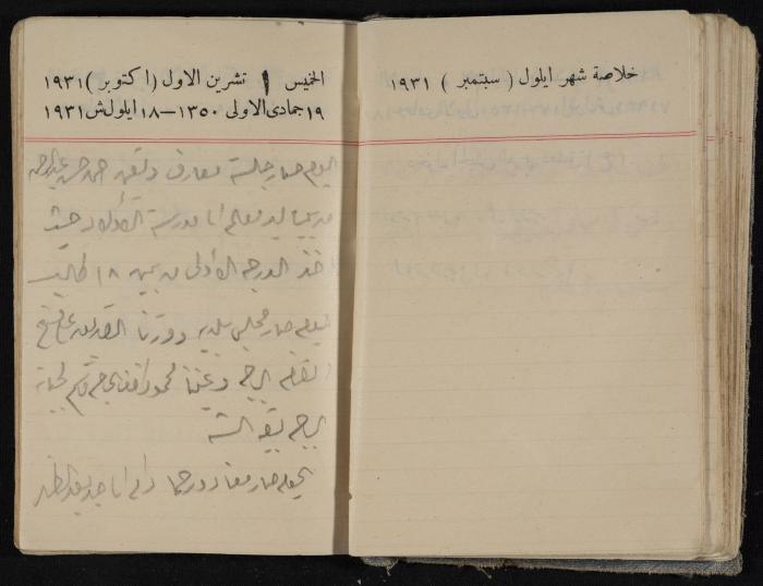 مذكرات عبدالرحمن الحاج إبراهيم، طولكرم، 1931