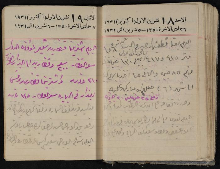 مذكرات عبدالرحمن الحاج إبراهيم، طولكرم، 1931