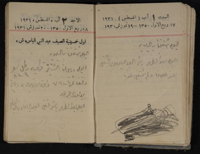 مذكرات عبدالرحمن الحاج إبراهيم، طولكرم، 1931