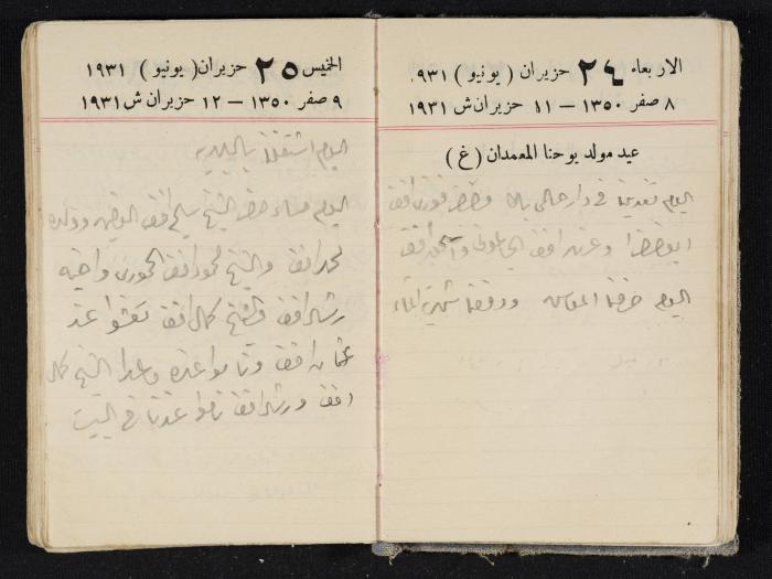 مذكرات عبدالرحمن الحاج إبراهيم، طولكرم، 1931