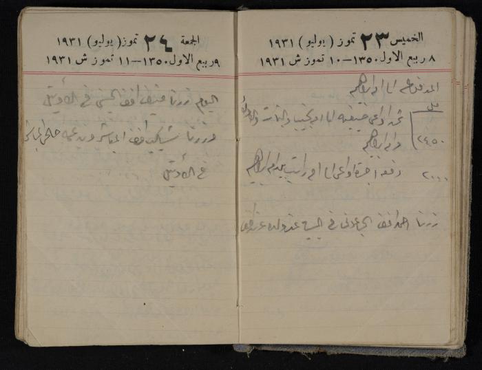 مذكرات عبدالرحمن الحاج إبراهيم، طولكرم، 1931