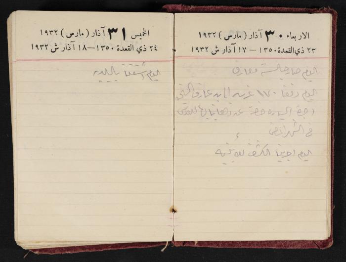 Abdel-Rahman al-Haj Ibrahim Diaries, Tulkarm, 1932