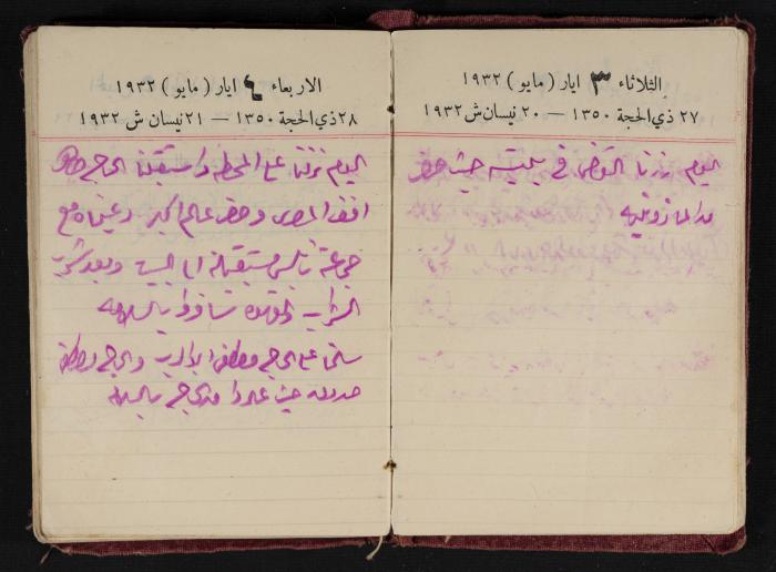 Abdel-Rahman al-Haj Ibrahim Diaries, Tulkarm, 1932