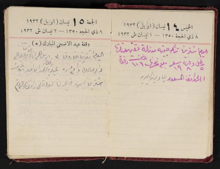 Abdel-Rahman al-Haj Ibrahim Diaries, Tulkarm, 1932