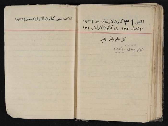 مذكرات عبدالرحمن الحاج إبراهيم، طولكرم، 1931