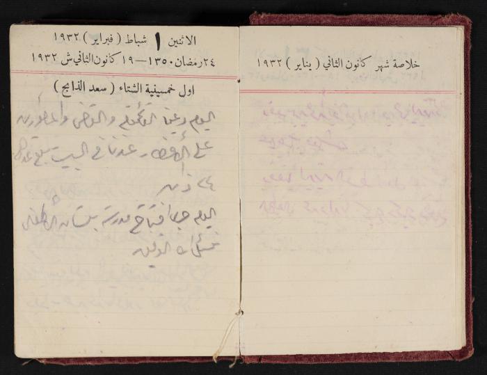 Abdel-Rahman al-Haj Ibrahim Diaries, Tulkarm, 1932