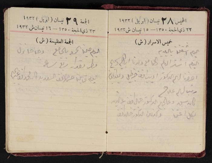 Abdel-Rahman al-Haj Ibrahim Diaries, Tulkarm, 1932