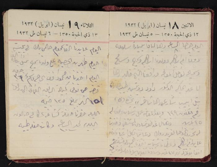 Abdel-Rahman al-Haj Ibrahim Diaries, Tulkarm, 1932