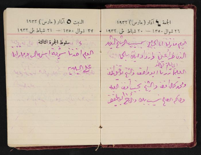 Abdel-Rahman al-Haj Ibrahim Diaries, Tulkarm, 1932