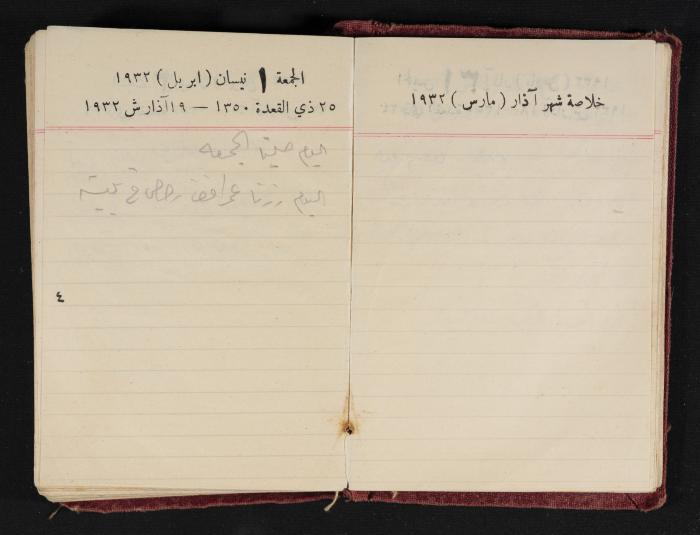 Abdel-Rahman al-Haj Ibrahim Diaries, Tulkarm, 1932