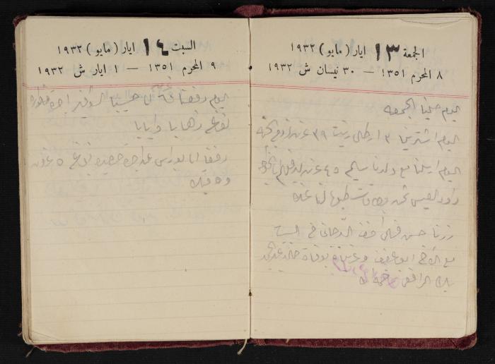 Abdel-Rahman al-Haj Ibrahim Diaries, Tulkarm, 1932