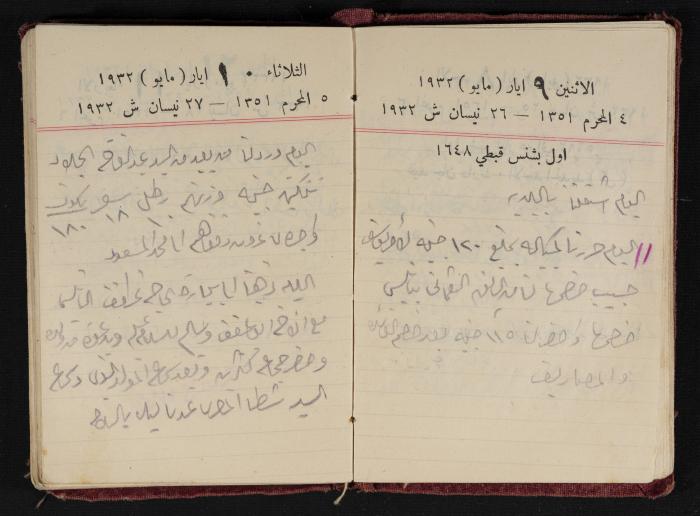 Abdel-Rahman al-Haj Ibrahim Diaries, Tulkarm, 1932